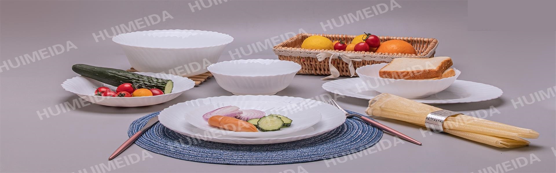 opal glass,glassware,dinner set,XIANNING HUIMEIDA INDUSTRY&TRADE CO.,LTD