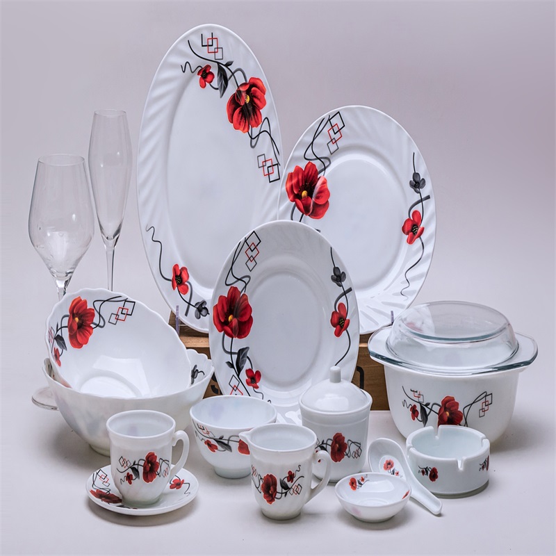 58B   &  opal glass glassware dinner set